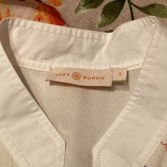 TORY BURCH| HANDKERCHIEF EMBROIDERED TUNIC | AFTERNOON TEA RSVD| SZ 2 - Picture 10 of 13